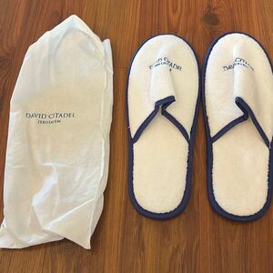 New David Citadel Jerusalem white plush slippers slippers one size